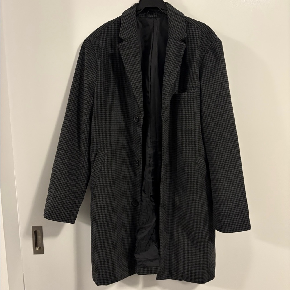 Men's Grey Patterned Too Coat